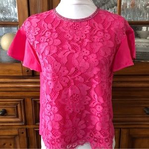 EUC VDP lace bodice top